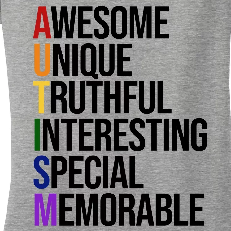 Autism Awesome Definition Women's V-Neck T-Shirt