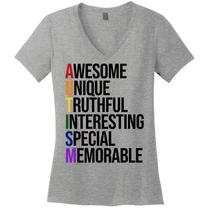 Autism Awesome Definition Women's V-Neck T-Shirt