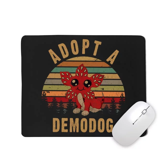 Adopt A Demodog Hell Fire Club Vintage Trending Upside Down Stranger Mousepad