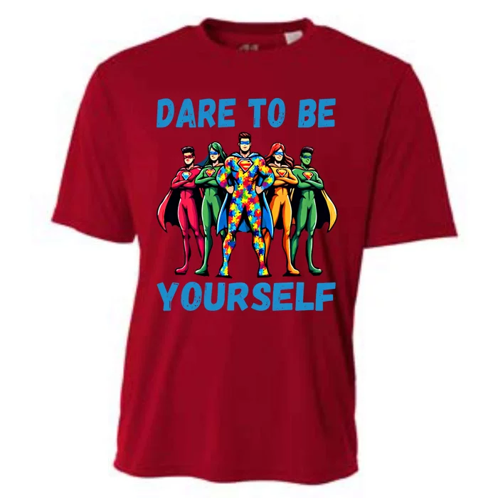 Autism Awareness Dare To Be Yourself Gift Cooling Performance Crew T-Shirt