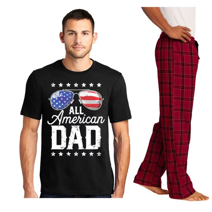 All American Dad 4th Of July FatherS Day Sunglasses Family Pajama Set