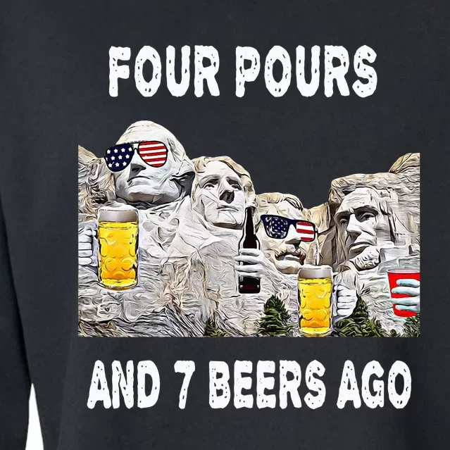 Abraham Abe Drinkin 4th Of July USA Funny Ben Drankin Cropped Pullover Crew