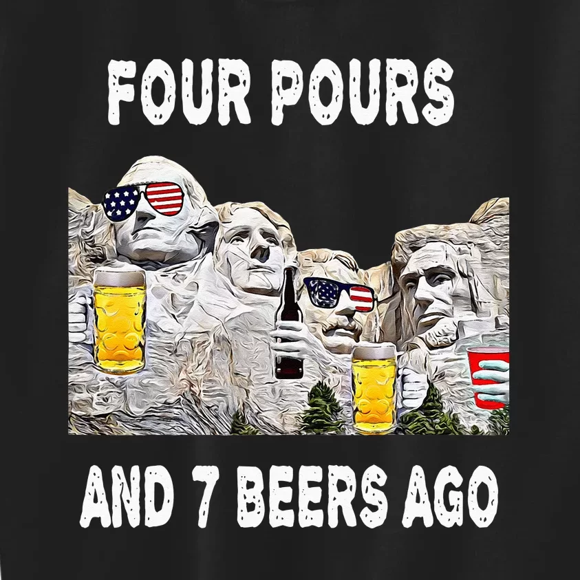 Abraham Abe Drinkin 4th Of July USA Funny Ben Drankin Kids Sweatshirt