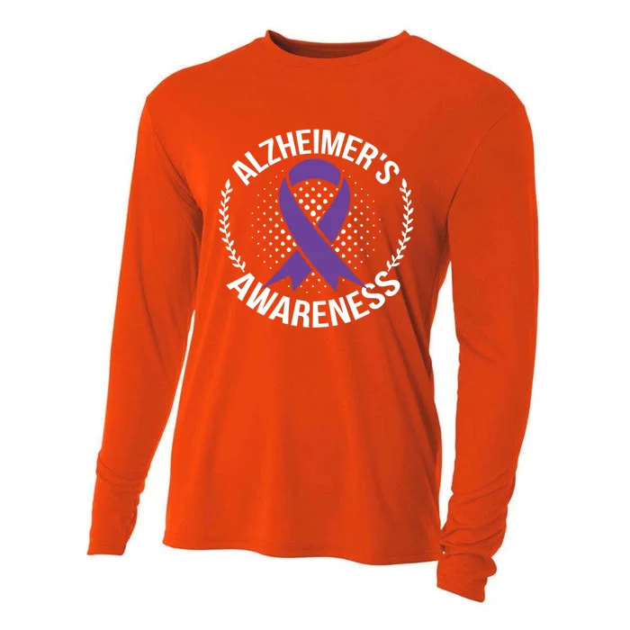 Alzheimers Awareness Detia Support Gift Cooling Performance Long Sleeve Crew