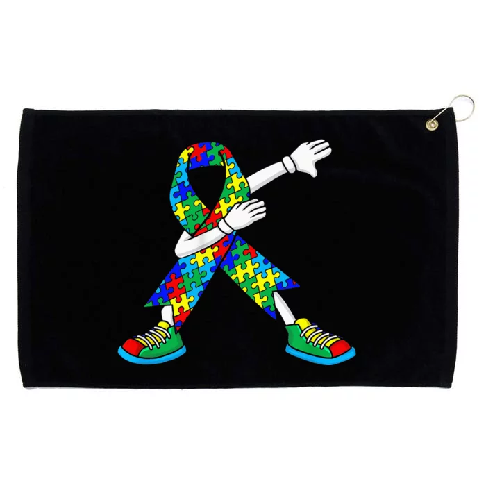 Autism Awareness Dabbing Puzzle Piece Love Dab Dance Grommeted Golf Towel