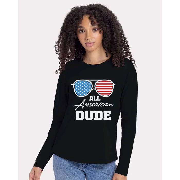 All American Dude Sunglasses Gift Womens Cotton Relaxed Long Sleeve T-Shirt