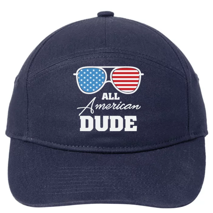 All American Dude Sunglasses Gift 7-Panel Snapback Hat