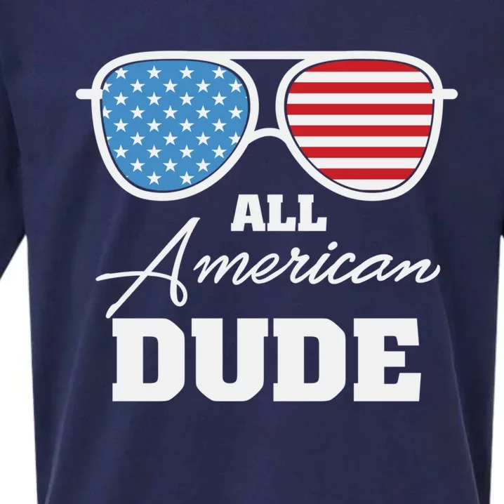 All American Dude Sunglasses Gift Sueded Cloud Jersey T-Shirt