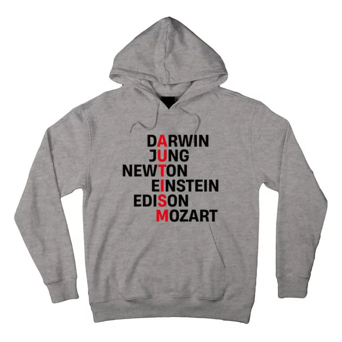 Autism Awareness Darwin Jung Newton Einstein Edison Mozart Tall Hoodie