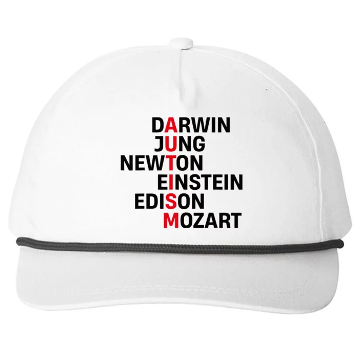 Autism Awareness Darwin Jung Newton Einstein Edison Mozart Snapback Five-Panel Rope Hat