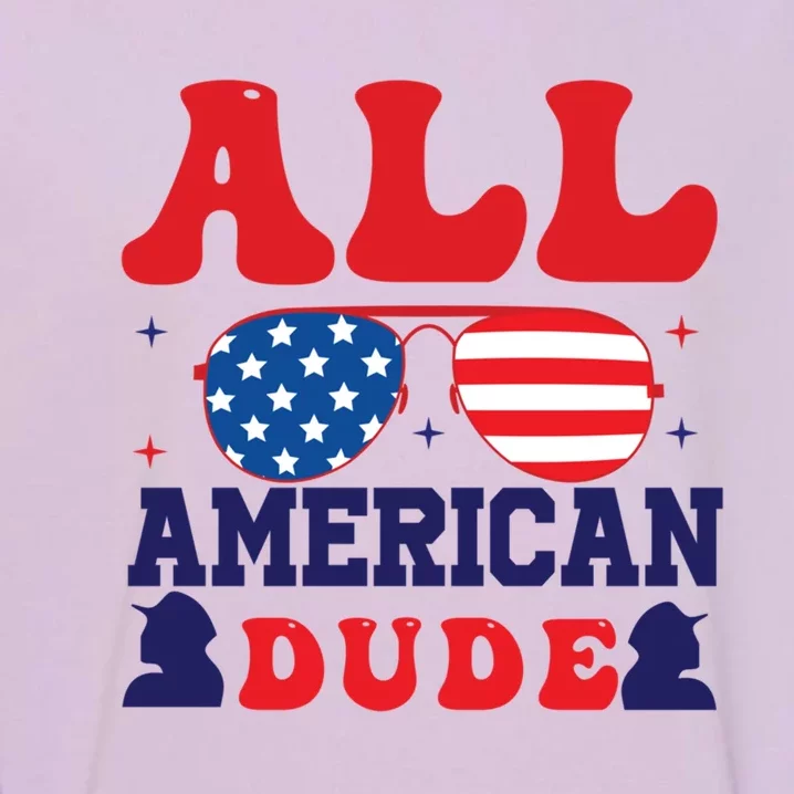 All American Dude 4th Of July Sunglasses Teens Meaningful Gift Garment-Dyed Sweatshirt