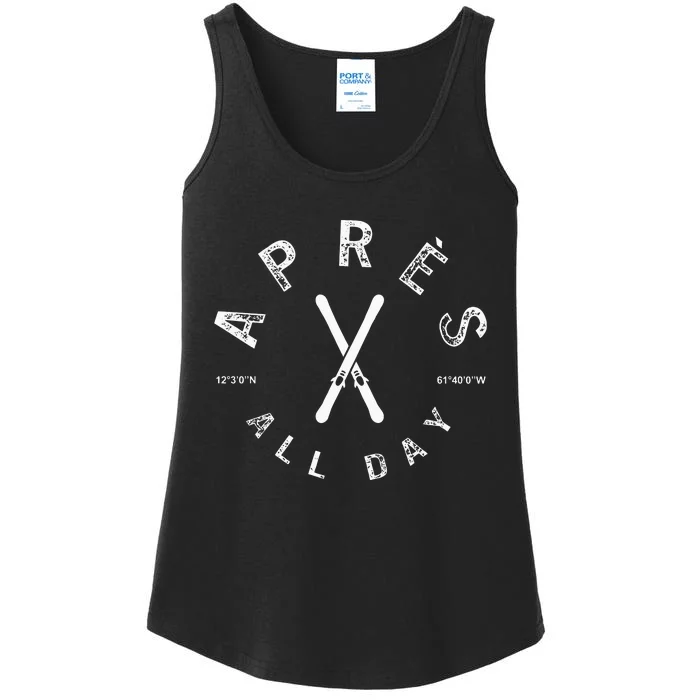 Apres All Day Winter Sports Apres Ski Lover Skiing Men Skier Ladies Essential Tank