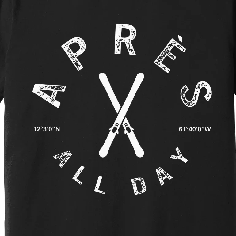 Apres All Day Winter Sports Apres Ski Lover Skiing Men Skier Premium T-Shirt