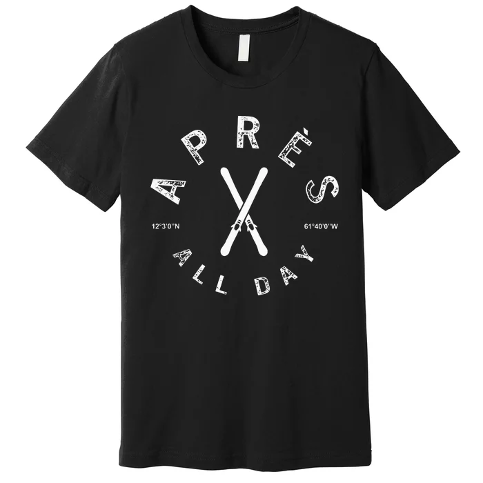 Apres All Day Winter Sports Apres Ski Lover Skiing Men Skier Premium T-Shirt