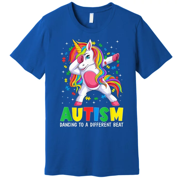 Autism Awareness Dabbing Unicorn Puzzle Piece Boy girl kid Premium T-Shirt