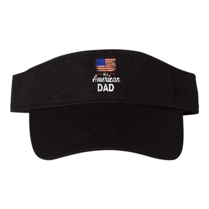 All American Dad July 4th America Flag Valucap Bio-Washed Visor