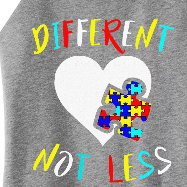 Autism Awareness Design Gift Different Not Less For Autistic Women’s Perfect Tri Rocker Tank