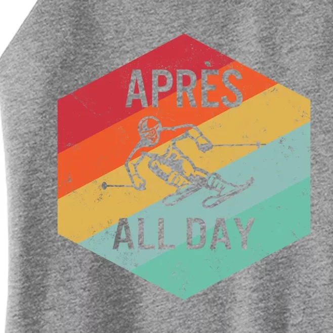 Apres All Day Winter Sports Apres Ski Lover Skiing Skier Gift Women’s Perfect Tri Rocker Tank