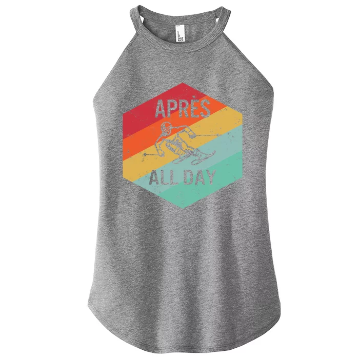 Apres All Day Winter Sports Apres Ski Lover Skiing Skier Gift Women’s Perfect Tri Rocker Tank