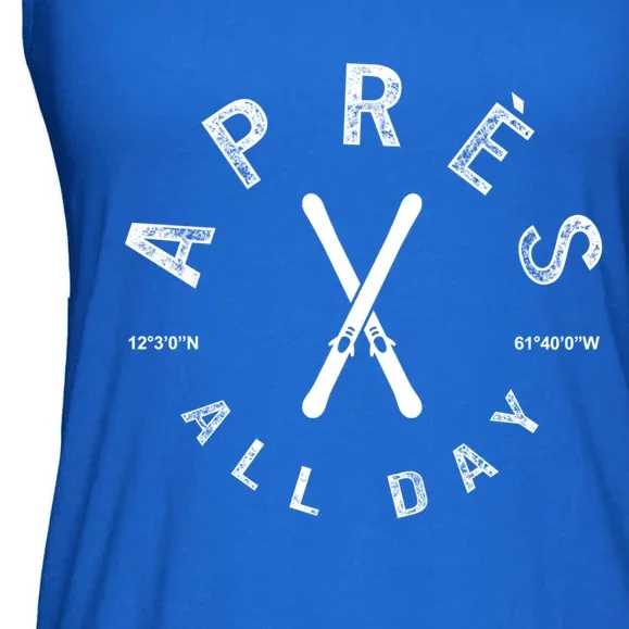 Apres All Day Winter Sports Apres Ski Lover Skiing Skier Cool Gift Ladies Essential Flowy Tank