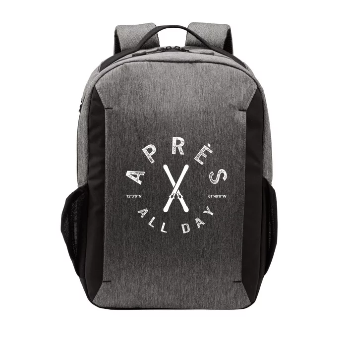 Apres All Day Winter Sports Apres Ski Lover Skiing Skier Cool Gift Vector Backpack