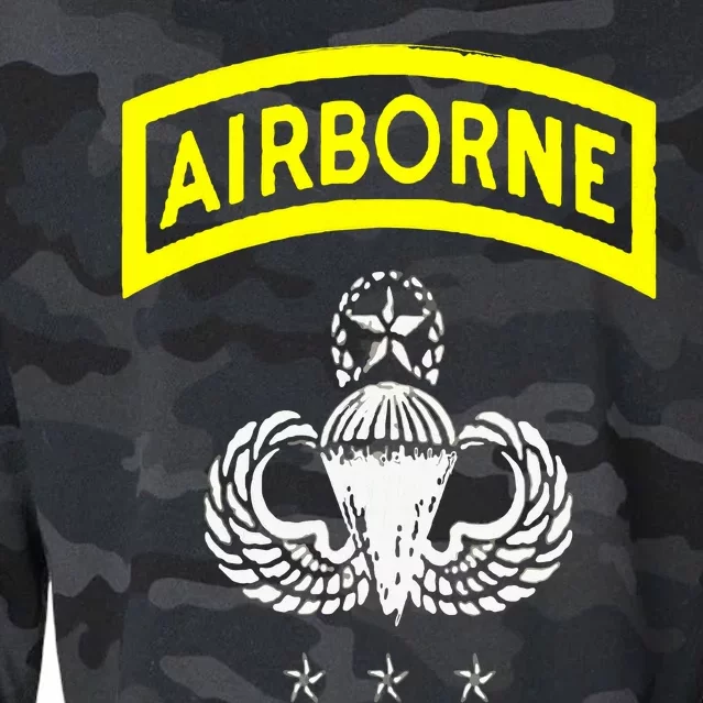 Army Airborne Division Veterans Day Gift Cropped Pullover Crew