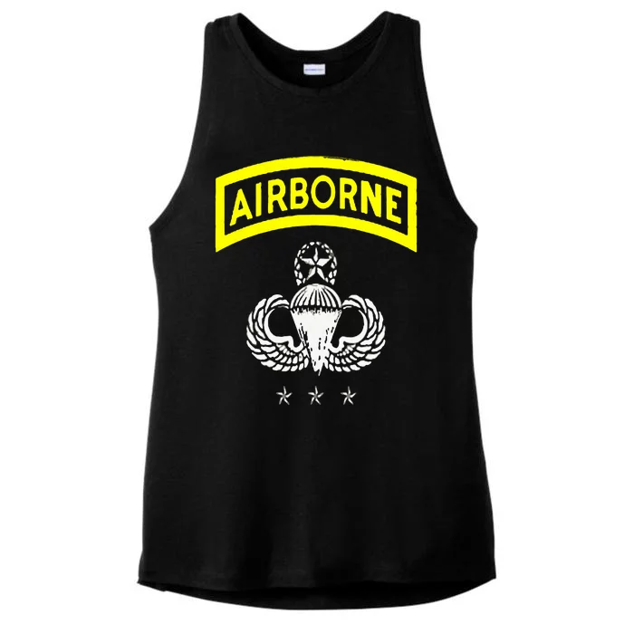 Army Airborne Division Veterans Day Gift Ladies Tri-Blend Wicking Tank