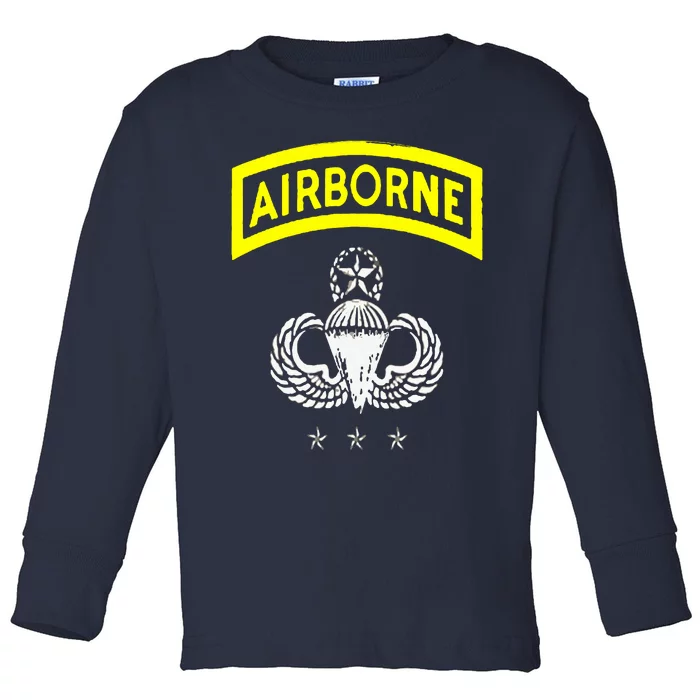 Army Airborne Division Veterans Day Gift Toddler Long Sleeve Shirt