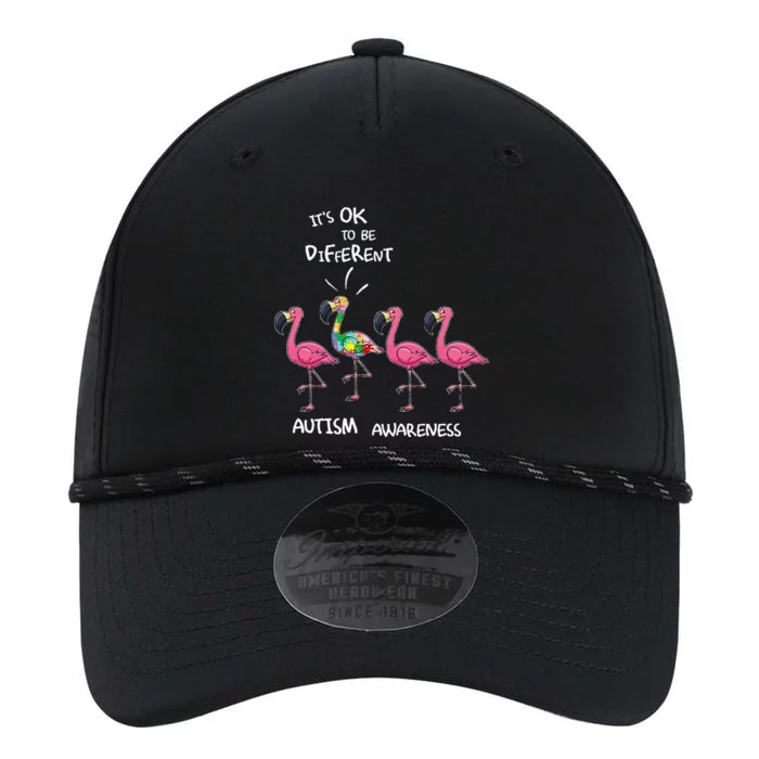 Autism Awareness Day Flamingo It's Ok To Be Different Performance The Dyno Cap