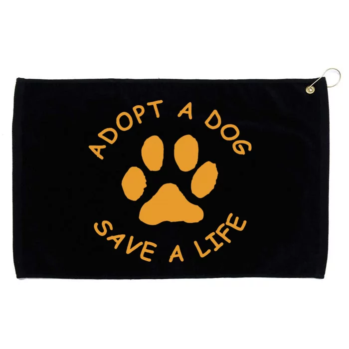 Adopt A Dog Save A Life Rescue Dog Grommeted Golf Towel