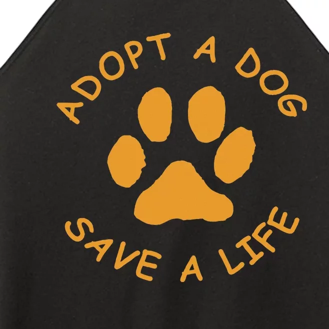 Adopt A Dog Save A Life Rescue Dog Women’s Perfect Tri Rocker Tank