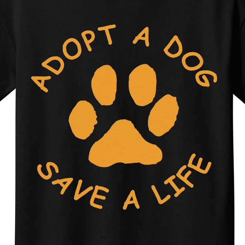 Adopt A Dog Save A Life Rescue Dog Kids T-Shirt