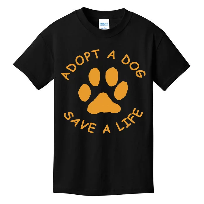 Adopt A Dog Save A Life Rescue Dog Kids T-Shirt