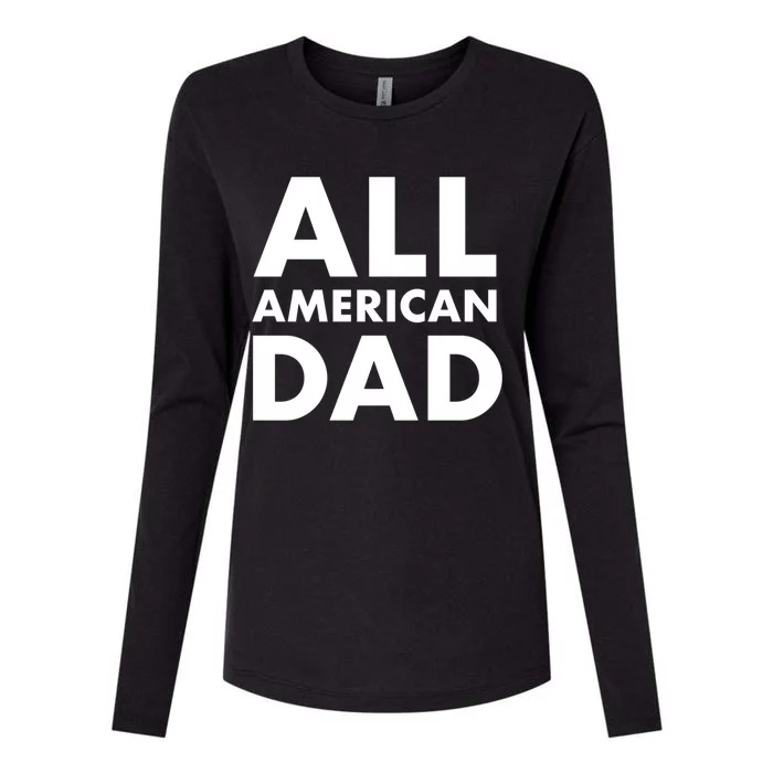 All American Dad Cute Gift Womens Cotton Relaxed Long Sleeve T-Shirt