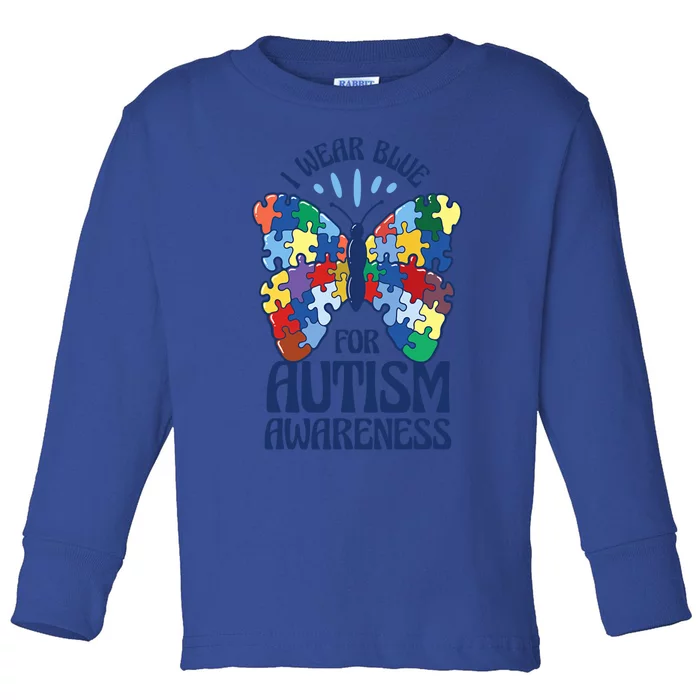 Autism Awareness Day Autism Month Blue Cool Gift Toddler Long Sleeve Shirt