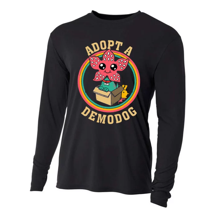 Adopt A Demodog Cute Funny Dogs Lovers Cooling Performance Long Sleeve Crew