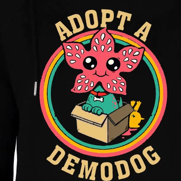 Adopt A Demodog Funny Dogs Lovers Womens Funnel Neck Pullover Hood