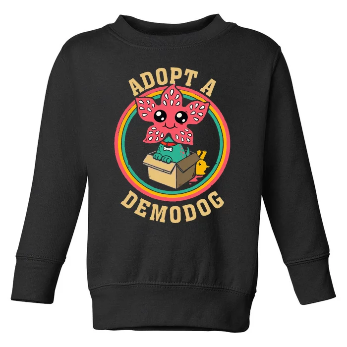 Adopt A Demodog Funny Dogs Lovers Toddler Sweatshirt