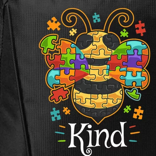 Autism Awareness Day Bumble Bee Be Kind Autistic Gift City Backpack