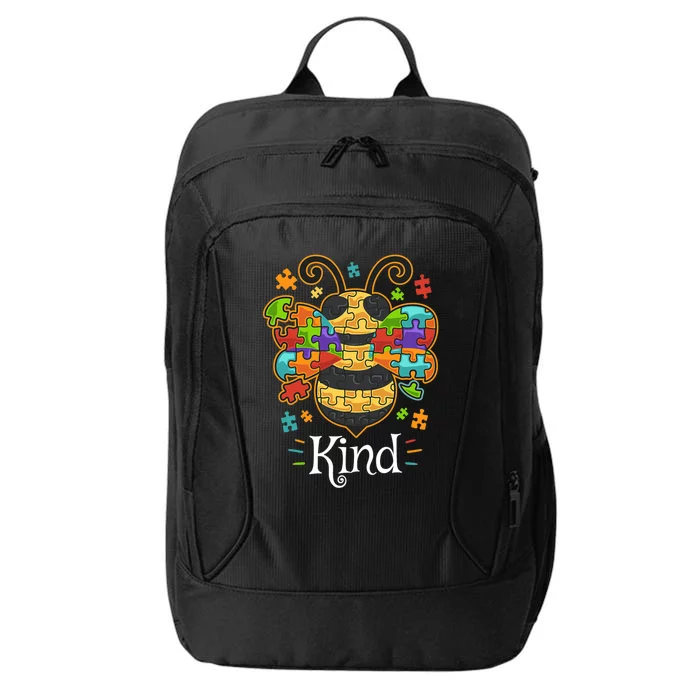 Autism Awareness Day Bumble Bee Be Kind Autistic Gift City Backpack