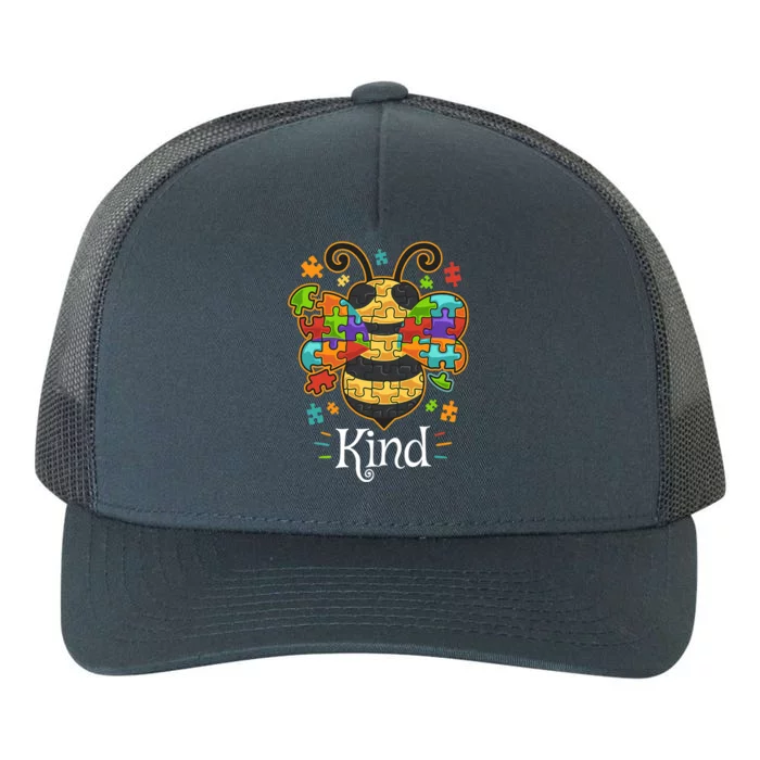 Autism Awareness Day Bumble Bee Be Kind Autistic Gift Yupoong Adult 5-Panel Trucker Hat