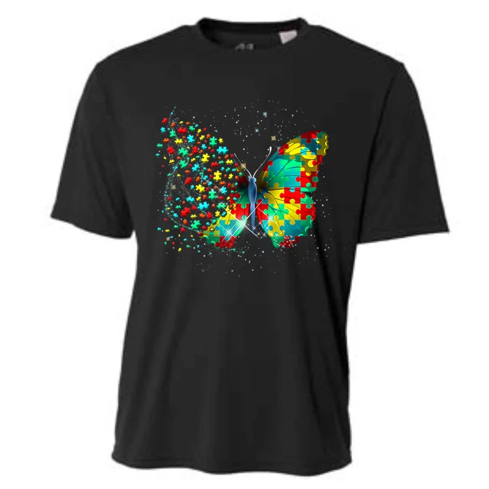 Autism Awareness Day Butterfly Peace Lover Funny Gift Cooling Performance Crew T-Shirt