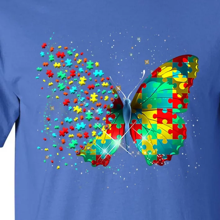 Autism Awareness Day Butterfly Peace Lover Funny Gift Tall T-Shirt