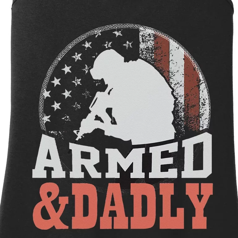 Armed And Dadly Funny Father Gifts for fathers day Ladies Essential Tank