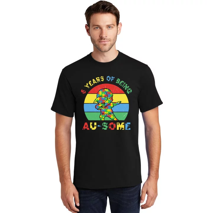 Autism Awareness Dabbing Awesome 6 Year Old 6th Birthday Tall T-Shirt