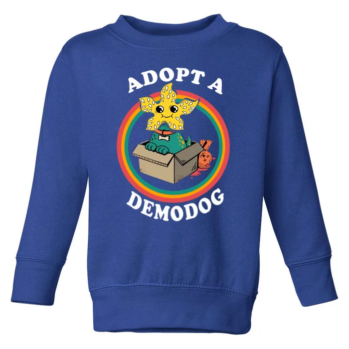 Adopt A Demodog Funny Dog Lover Gift Toddler Sweatshirt