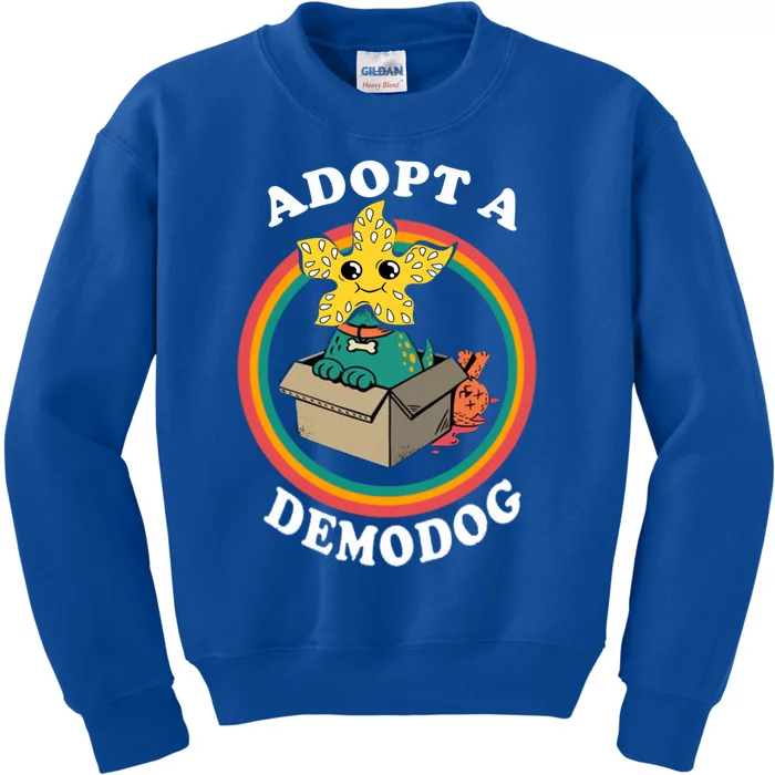 Adopt A Demodog Funny Dog Lover Gift Kids Sweatshirt