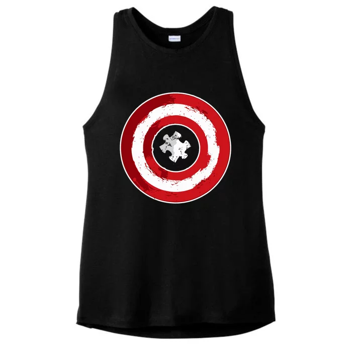 Autism Awareness Day Superhero Ladies Tri-Blend Wicking Tank