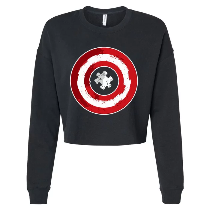 Autism Awareness Day Superhero Cropped Pullover Crew