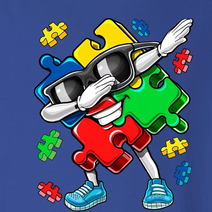 Autism Awareness Day Dabbing Puzzle Piece Meaningful Gift Toddler Long Sleeve Shirt